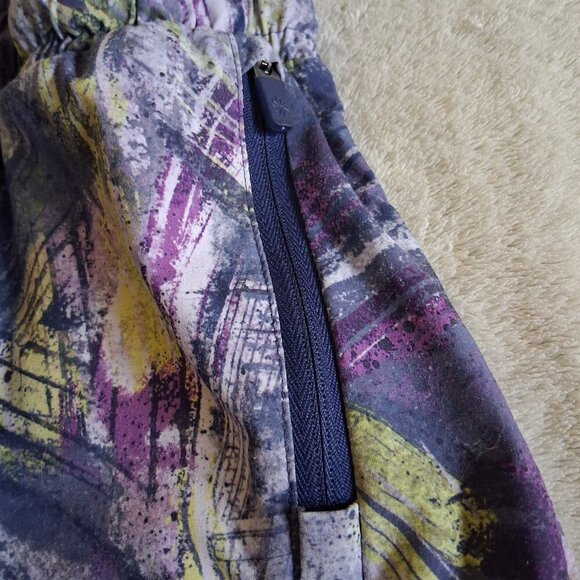 Athleta Simone Biles Girl's Size XL (14) Purple Gray Pattern Athletic Shorts - Picture 7 of 12